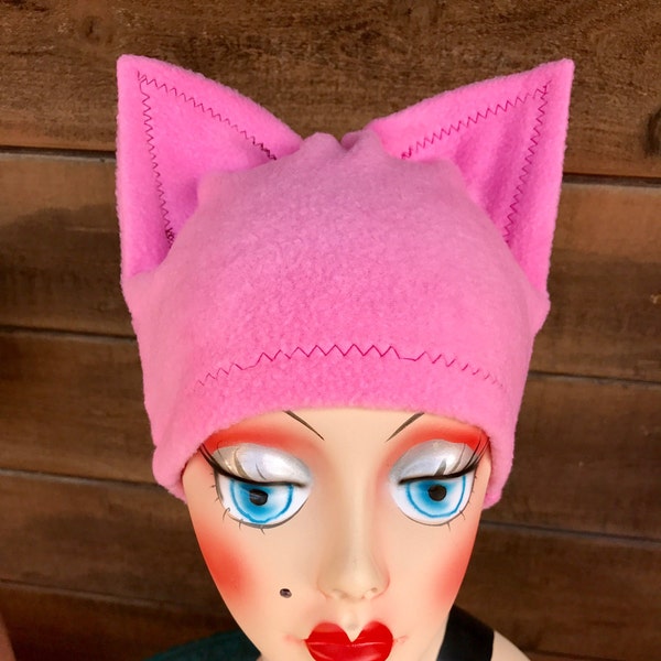 Pink Pussyhat (Fleece Cap) #WomensMarch