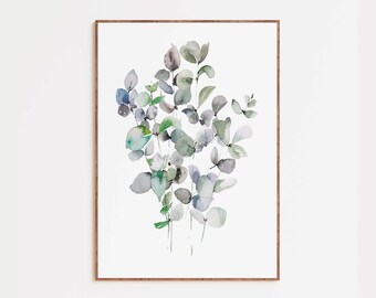 Plant leaf art print, Plant print, Leaf print, Printable art, Tropical art, leaves print, Tropical plant print, Tropical leaf print
