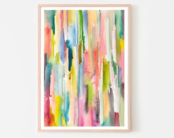 Abstract Watercolor Painting Etsy