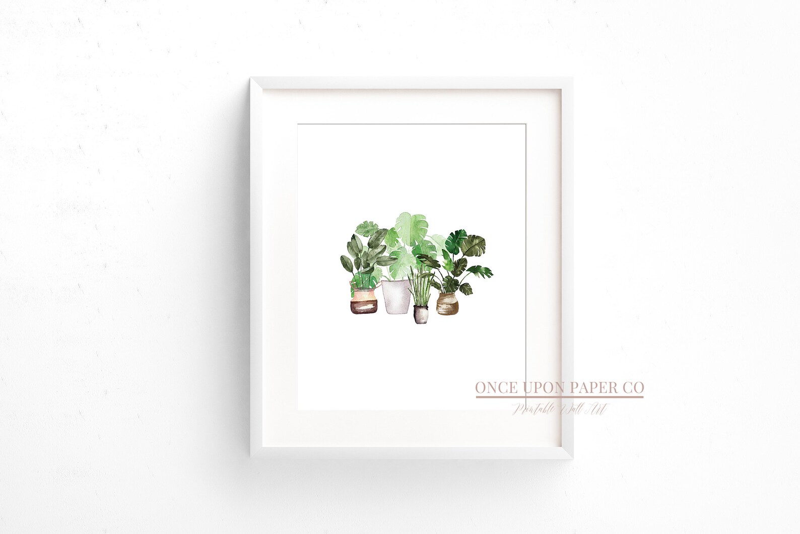 Plant wall decor Green wall art Minimalist art Modern wall Etsy