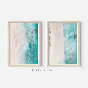 Abstract painting, Modern wall art, Large painting, Landscape painting, Abstract wall art, Abstract watercolor, Modern painting, Teal print