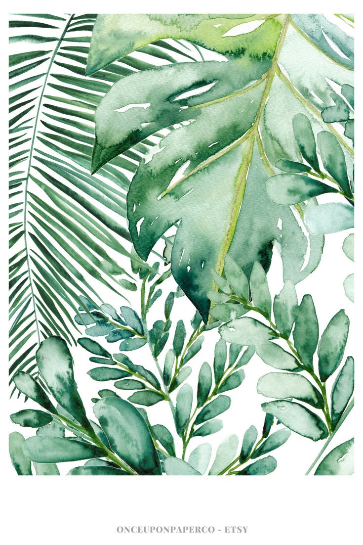 Banana Leaf Wall Art Banana Leaf Decor Palm Leaf Art Print Etsy Hong Kong