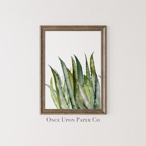 Botanical print, Aloe, Cactus print, Succulent print, Scandinavian print, Tropical print, Leaves print, Aloe Vera, Modern wall art, Art