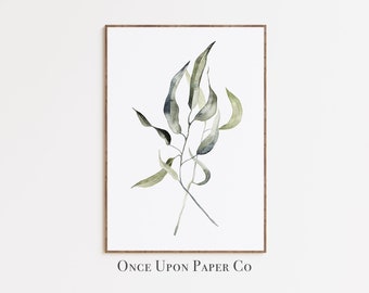 Watercolor Eucalyptus Print: Australian Botanical Wall Art (Digital Download)