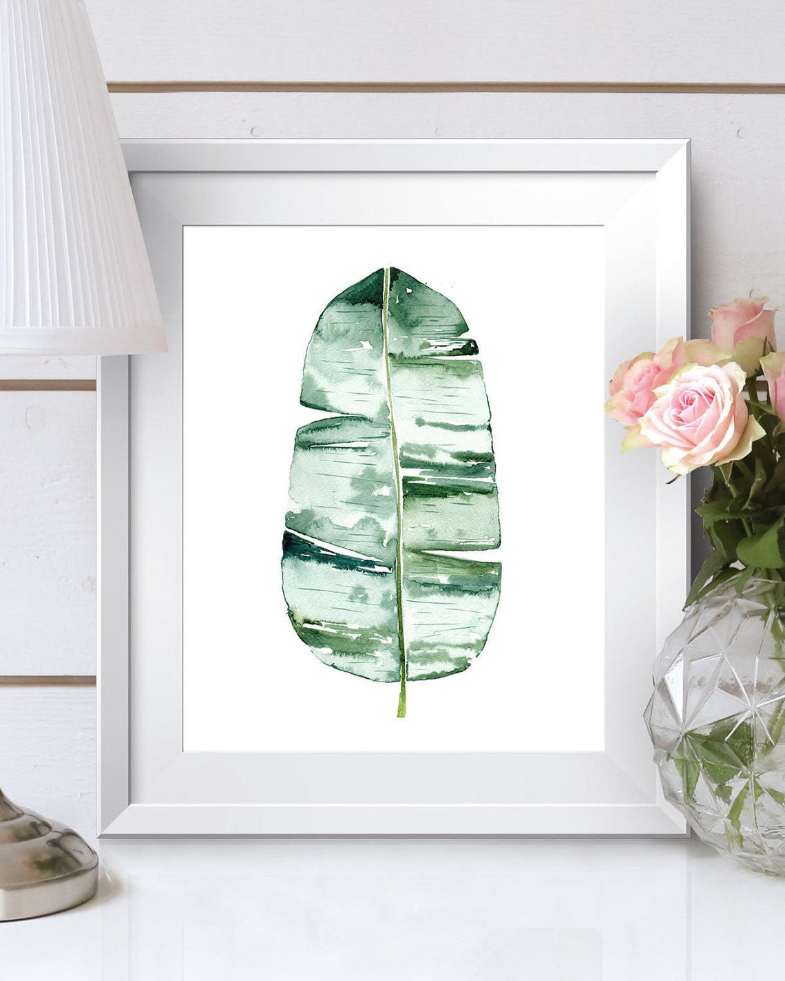 Banana leaf wall art Banana leaf decor Banana leaves art | Etsy