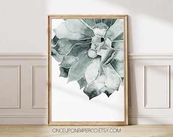 Oversized Cactus Print, Succulent Wall Art (Digital Download)