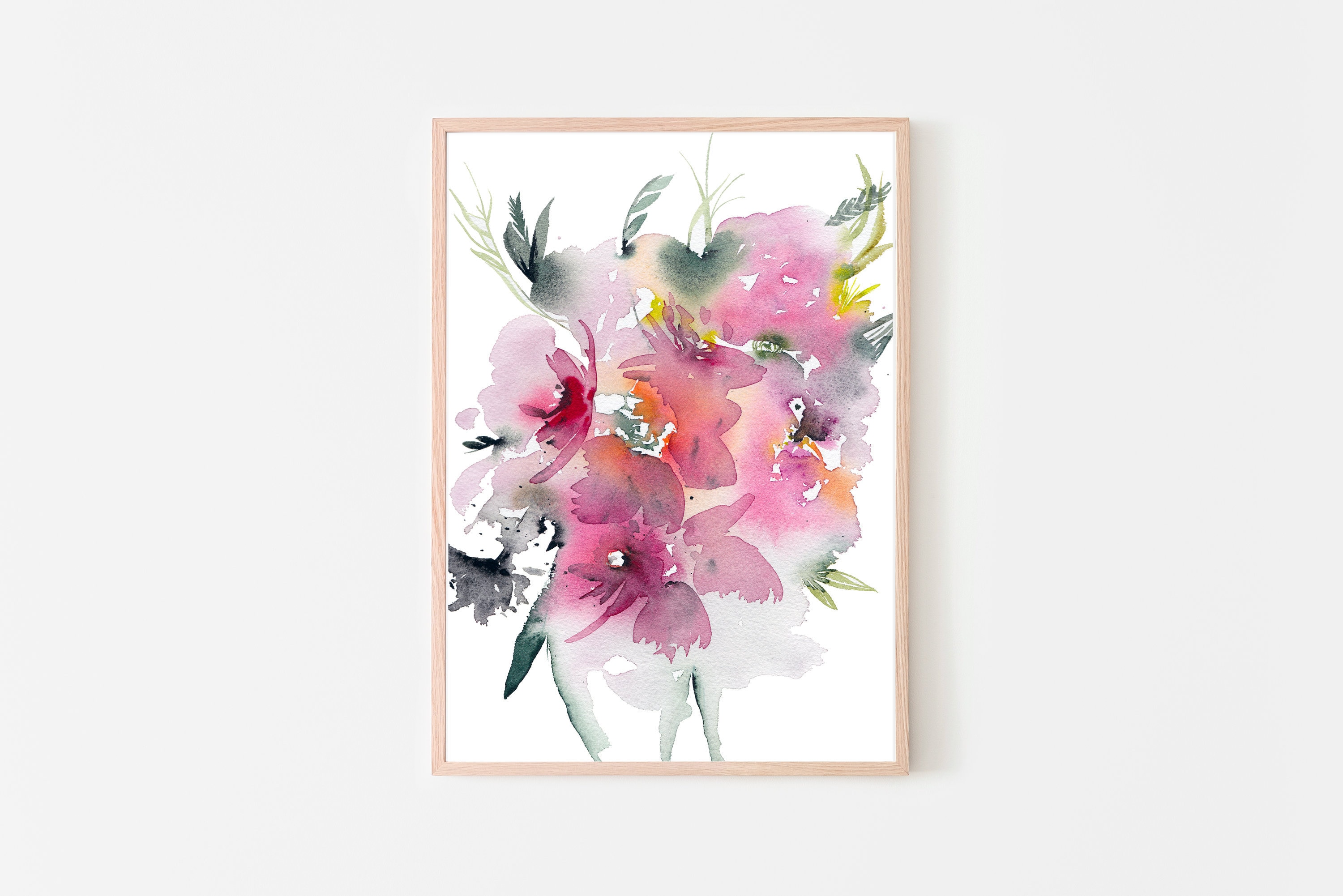 Watercolor Wall Art Flower Print Watercolor Flowers | Etsy