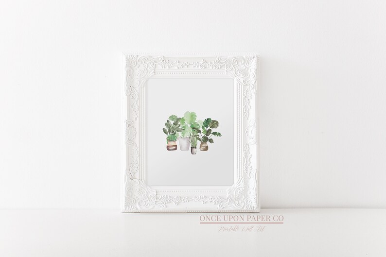 Plant Wall Decor Green Wall Art Minimalist Art Modern Wall Etsy