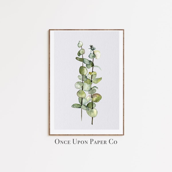 Eucalyptus poster, Gum leaf watercolor, Australian nature, Eucalyptus leaves, Eucalyptus printable, Greenery wall decor, Botanica, printable