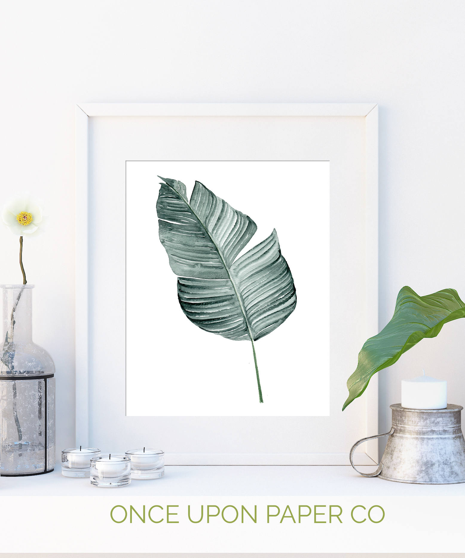 Banana Leaves Art Plant Leaf Art Print Banana Printable Etsy