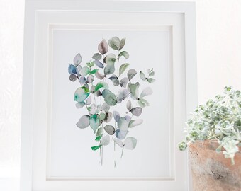 Plant leaf art print, Plant print, Leaf print, Printable art, Tropical art, leaves print, Tropical plant print, Tropical leaf print