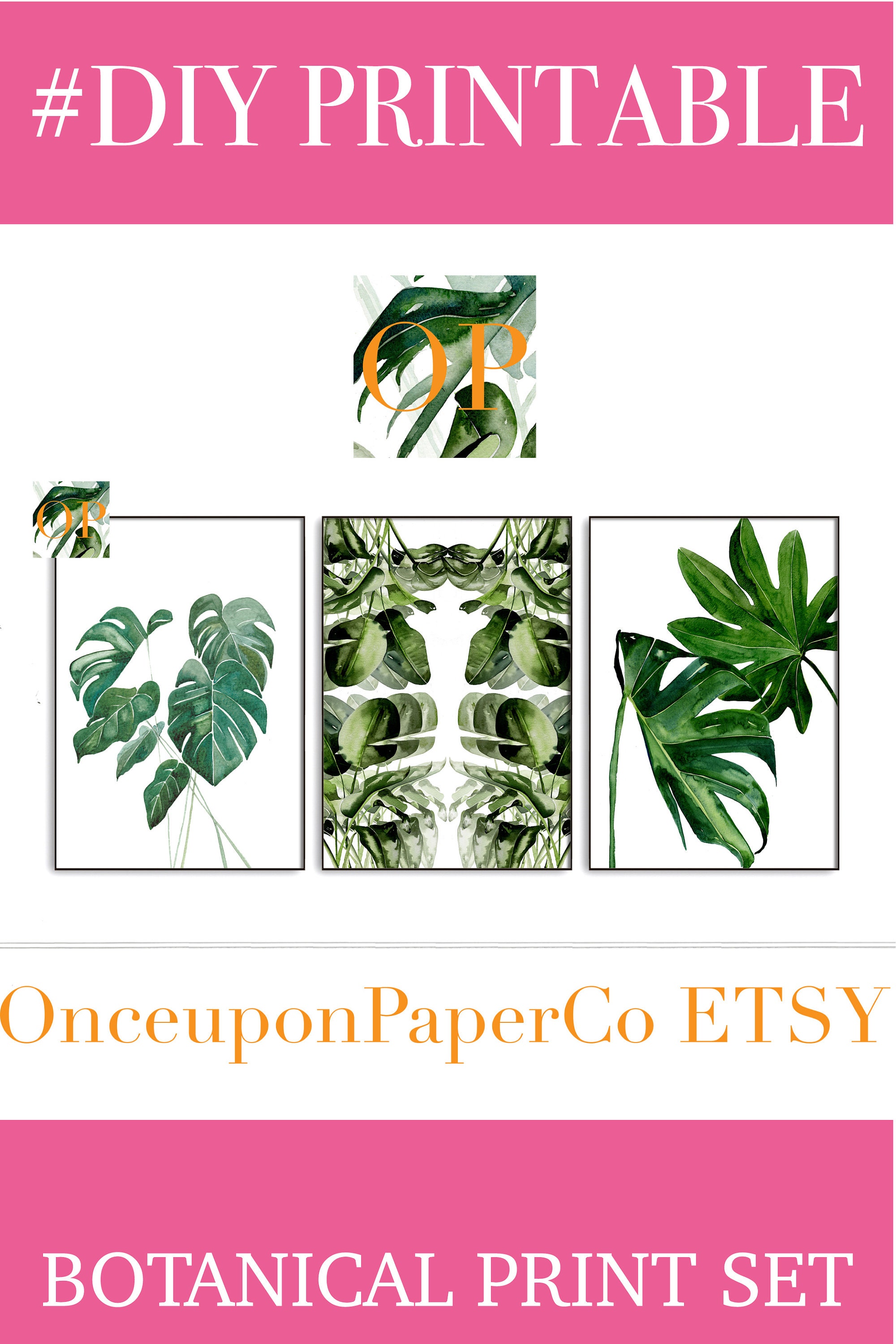 Palm print set Set of 3 prints Palm tree Palm leaves Palm | Etsy