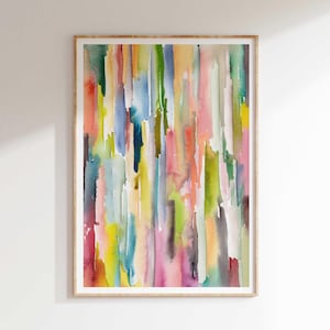 Abstract Watercolor Art Print | Modern Home Decor | Colorful Wall PRINT | Unique Gift Idea | Abstract Art for Living Room