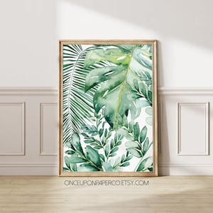 Banana leaf wall art, Banana leaf decor, Palm leaf art print, Palm leaf prints, Palm leaf wall decor, Tropical leaf prints, Monstera leafs