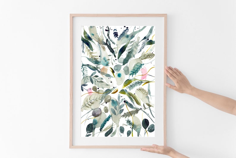 Plant leaf wall art Plant leaf decor of various leaf in | Etsy