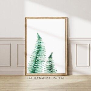 Green Watercolor Fern Print: Botanical Wall Art (Digital Download)