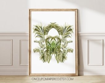 Palm leaf print, Tropical print, Botanical print, Tropical leaf print, Palm leaf, Palm print, Leaf print, palm leaves, Palm leaf poster