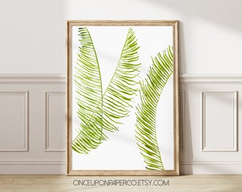 Botanical print, Fern Illustration, nature print, Plant print, Botanical fern print, Nature art, Botanical wall art, Fern art, Fern wall art