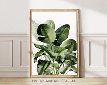 Philodendron Leaf print, Philodendron plant art, Banana print, Botanical print, Palm print, Scandinavian print, Nature print, Art prints