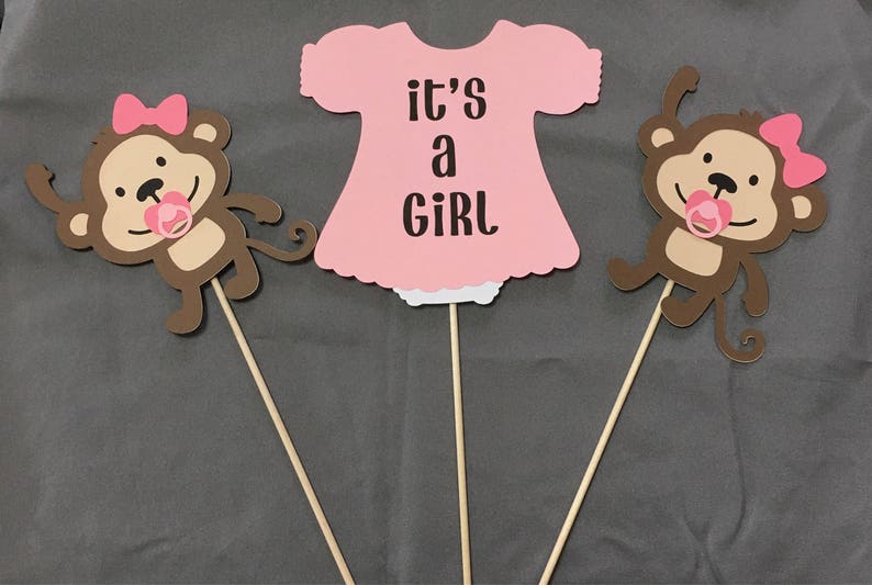 It S A Girl Baby Shower Monkey Theme Etsy