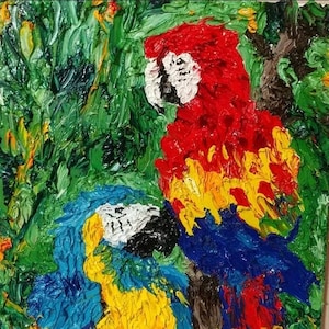 Parrot Oil Painting