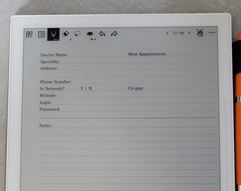 Arztprofil und Terminvorlage für E-Ink-Gerät
