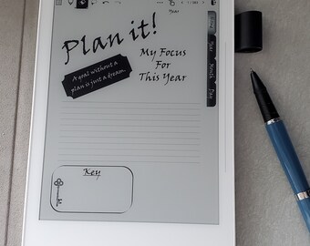 Undatierter Planer Hyperlinked PDF e-ink (SuperNote, reMarkable)