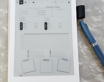 Month Fitness Tracker Template e-ink (SuperNote, reMarkable)