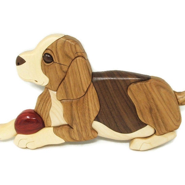 Beagle puppy, wood wall decor.