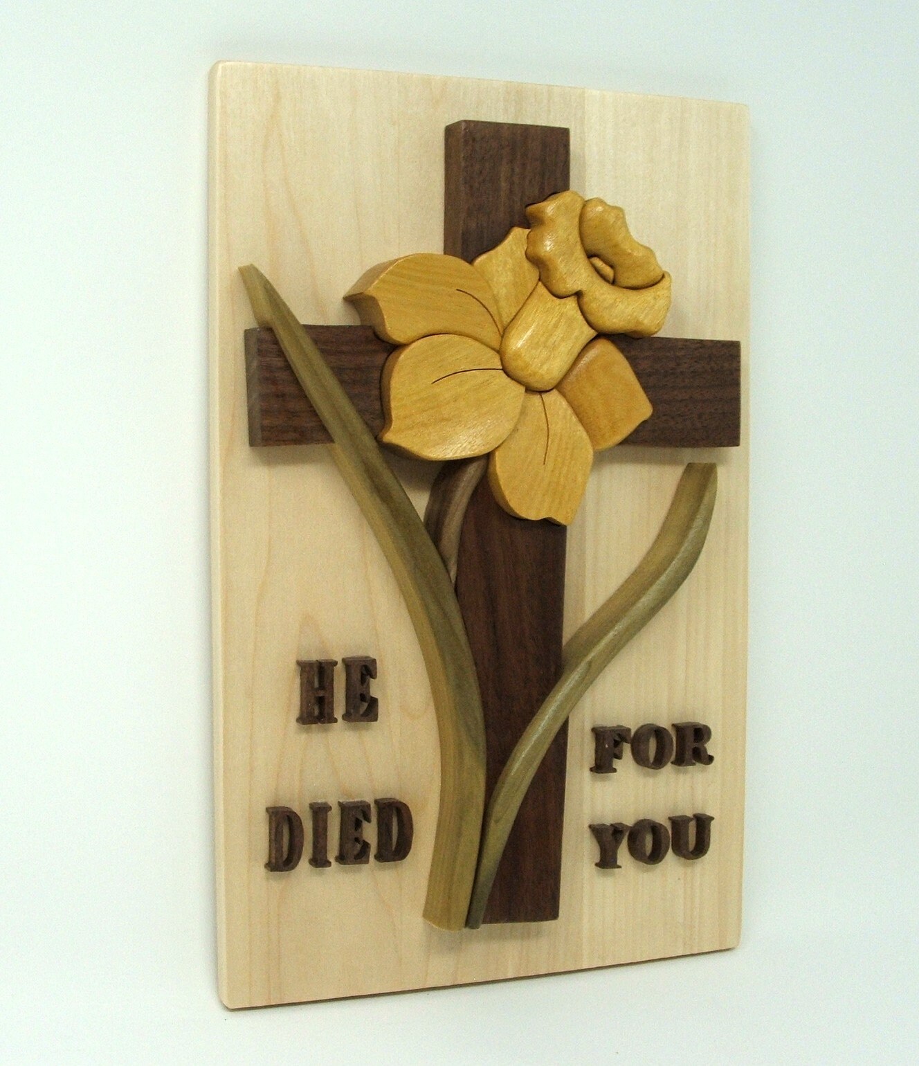 Cross and flower wooden Cross Etsy