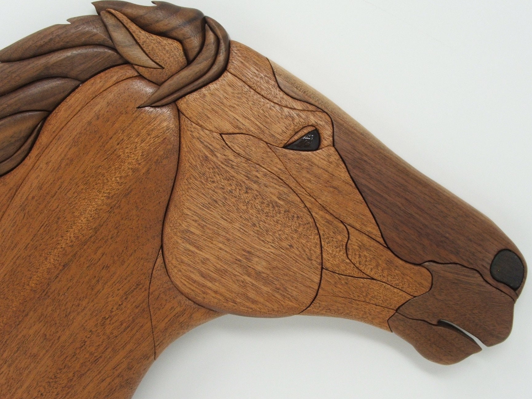 Horse wood art Intarsia Etsy