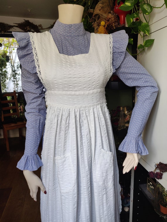 Laura Ashley Pinafore Apron Dress - Vintage 1970s