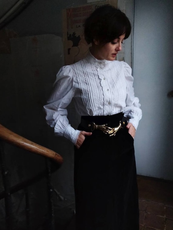 1980s Laura Ashley Edwardian Victorian Blouse