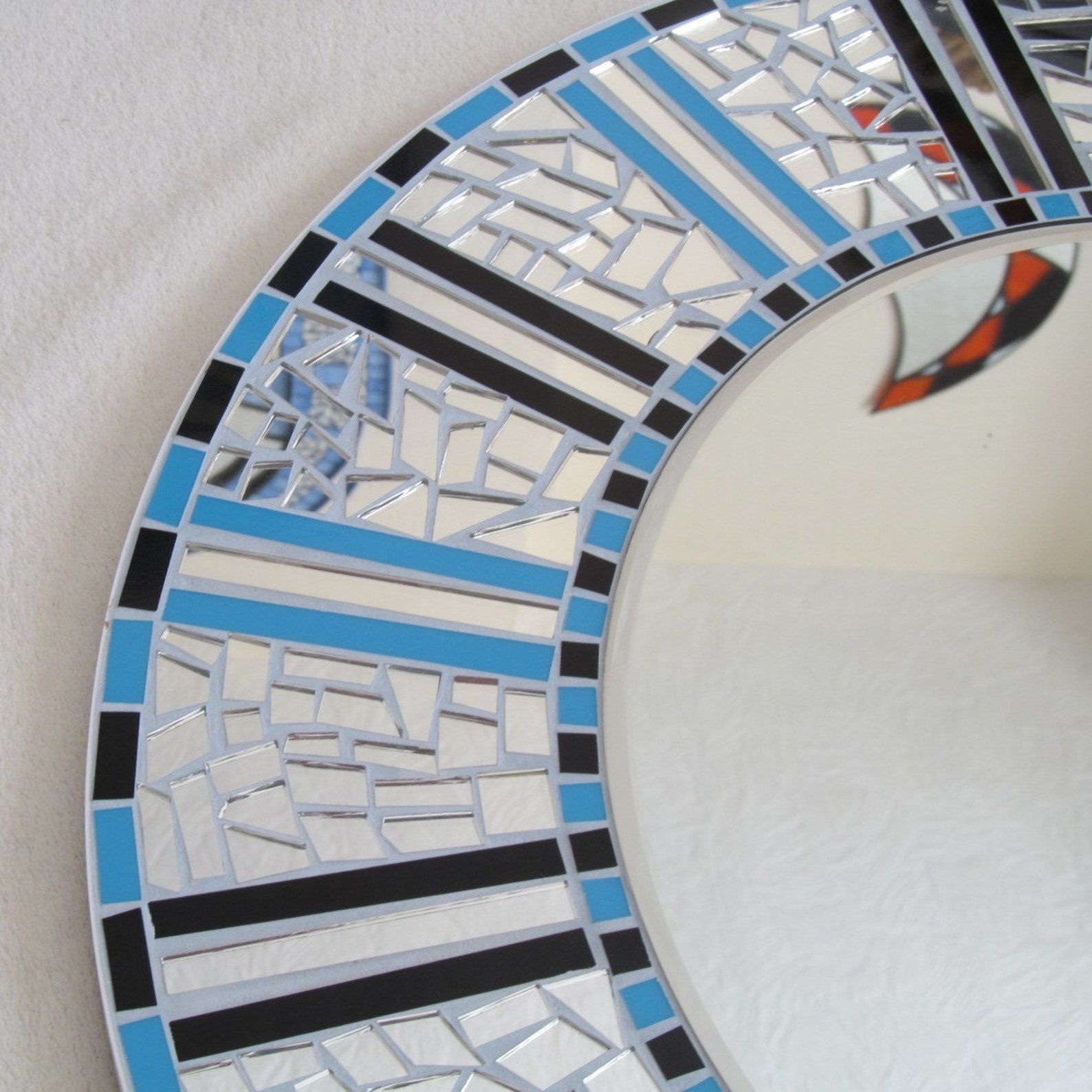 Stunning stained glass mosaic mirror ideal Bathroom Etsy