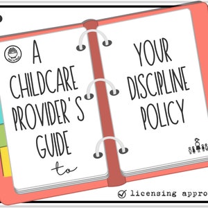 Daycare Discipline Policy - PDF & Editable Word | A Childcare Provider&#39;s Guide | includes a licensing approved policy for download