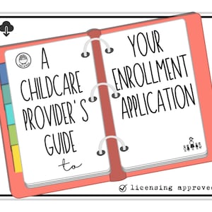 Daycare Enrollment Application - PDF & Editable Word | A Childcare Provider&#39;s Guide | includes revealing family-provider fit questions