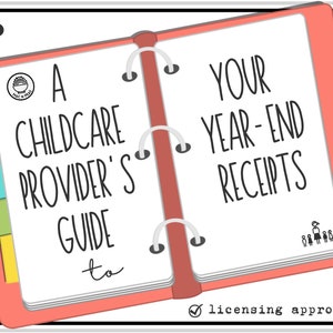 Daycare Year-End Receipt & Tax Statement - PDF and Editable Word | A Childcare Provider&#39;s Guide | includes yearly total for parent taxes