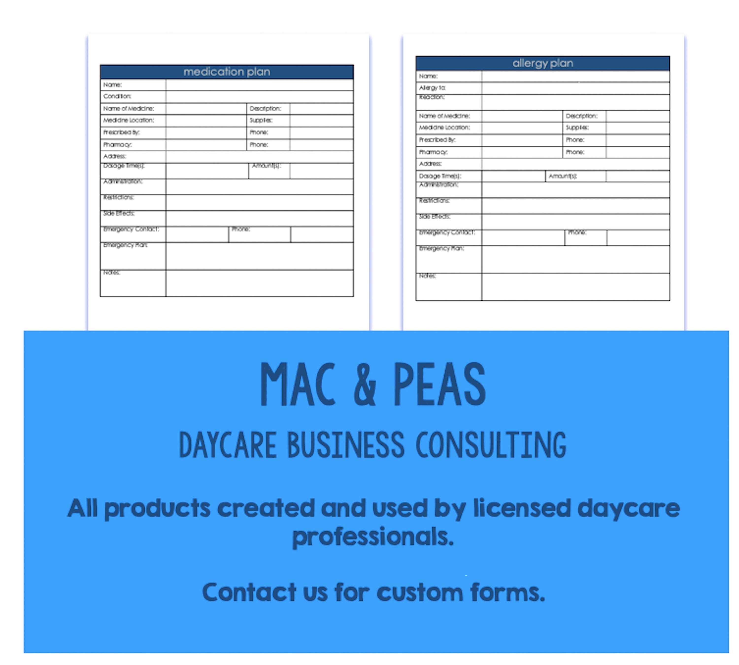 invoice receipt daycare word and pdf printable childcare