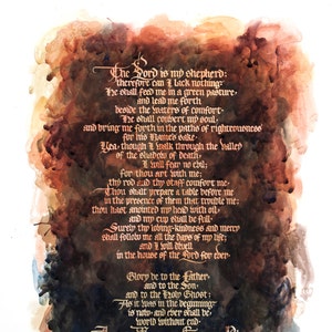 Psalm 23 Limited Edition Giclee print 16x20&quot;
