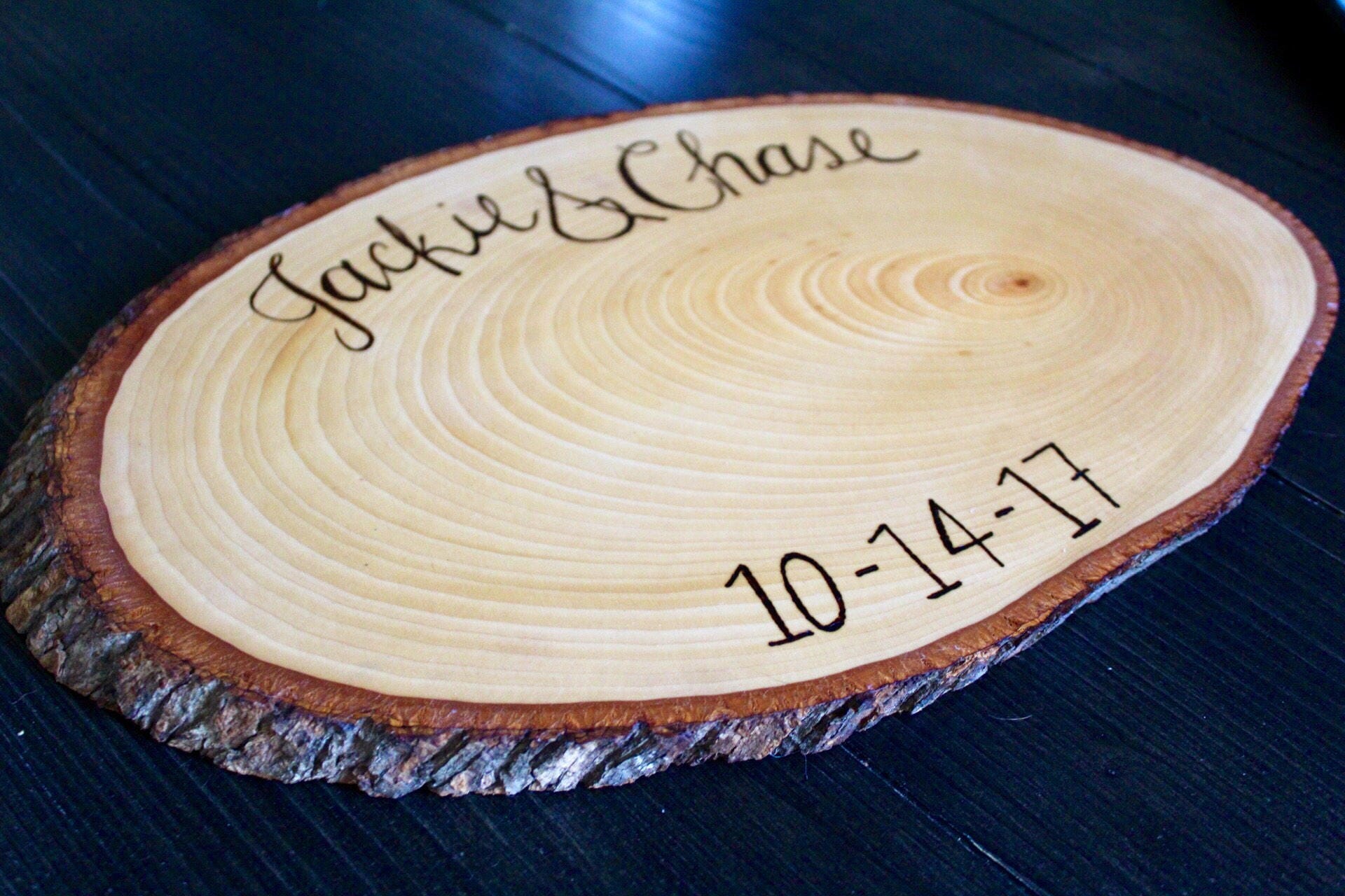 Round Custom Wooden Cheese Board & Sign Etsy