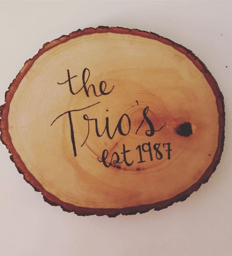 Round Custom Wooden Cheese Board & Sign Etsy