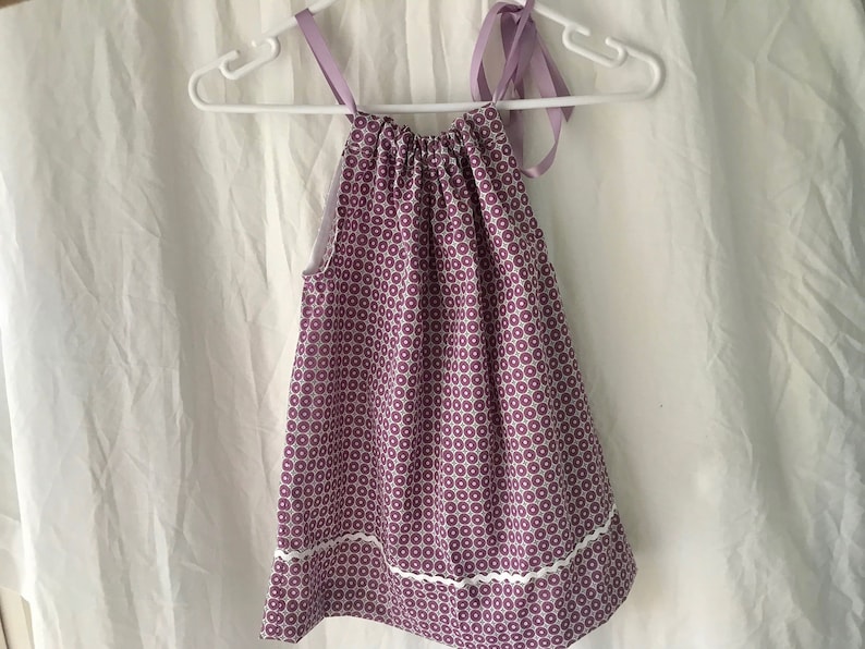 Child/'s Purple Floral Pillowcase Dress Size 2