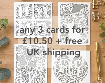 Watercolor Greeting Cards Handmade Nature Cards Assorted Birthday Cards Mixed Card Set Choose 12 Art Cards Notecard Stationery gift
