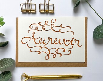 Au Revoir Card Etsy