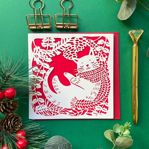 Cute Cthulhu Christmas Card HP Lovecraft Fantasy Art | Etsy