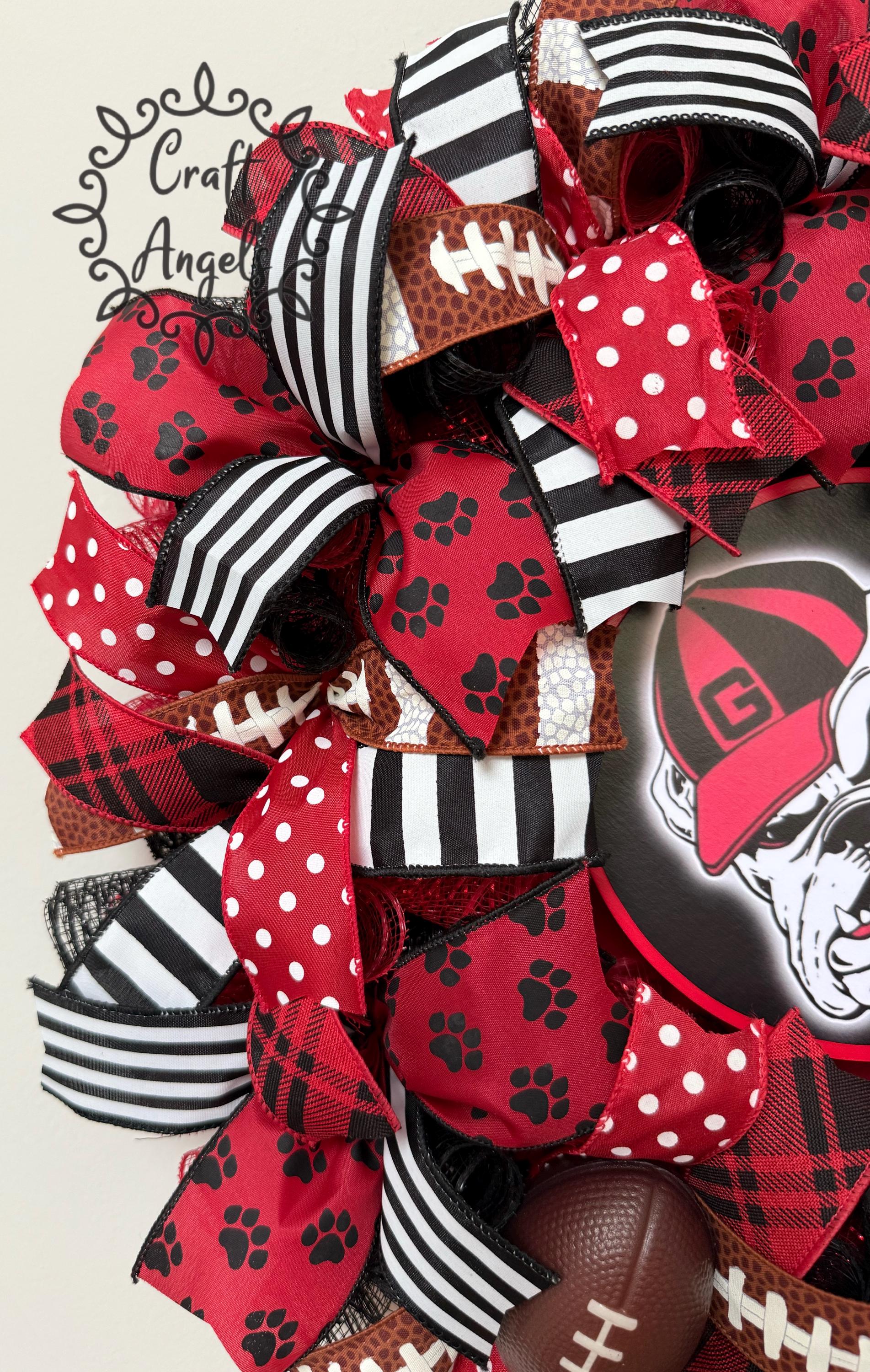 Bulldogs Wreath, Football Wreath, UGA Wreath, Georgia Bulldogs Wreath