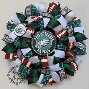 Eagles Wreath, Philadelphia Eagles Wreath, NFL Wreath, Deco Mesh Wreath, football wreath, Philadelphia Eagles deco, Mesh eagles Wreath