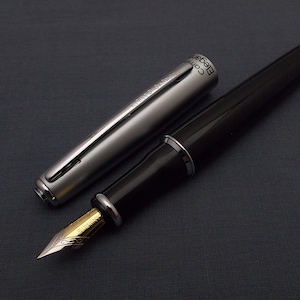 Camlin Elegante Fountain Pen with Semi-Flex Nib - Black