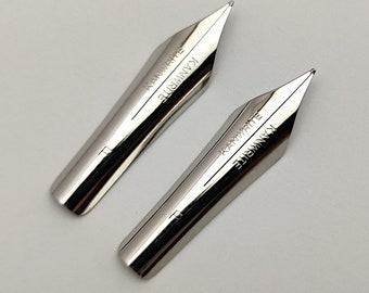 Conjunto de 2 Kanwrite No.6 35mm Flex Fine (Flex F) Fountain Pen Nibs - SSF