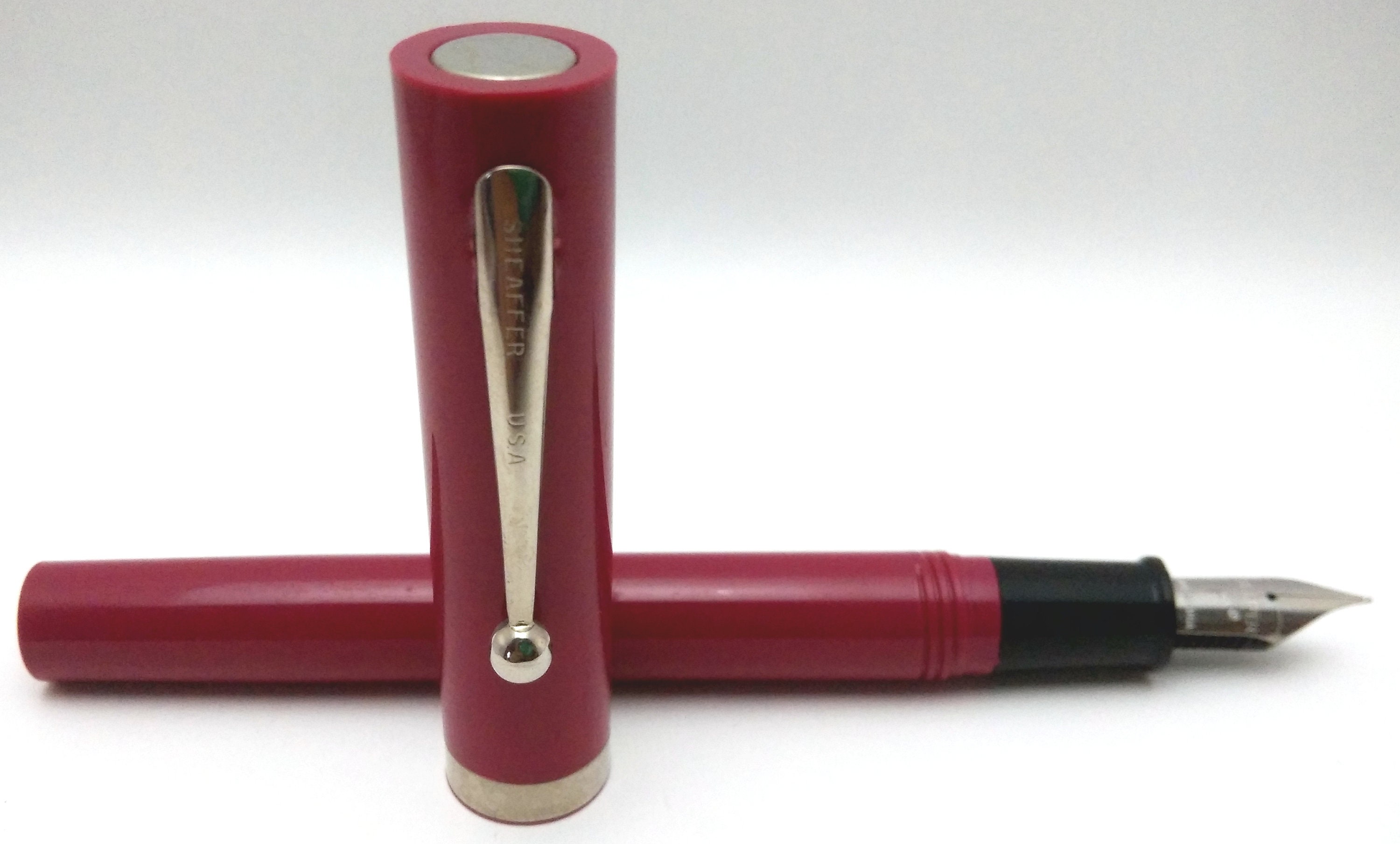 M nib 1970 NOS Vintage sheaffer no nonsense purple barrel fountain pen 